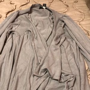 Cable and gauge grey cardigan